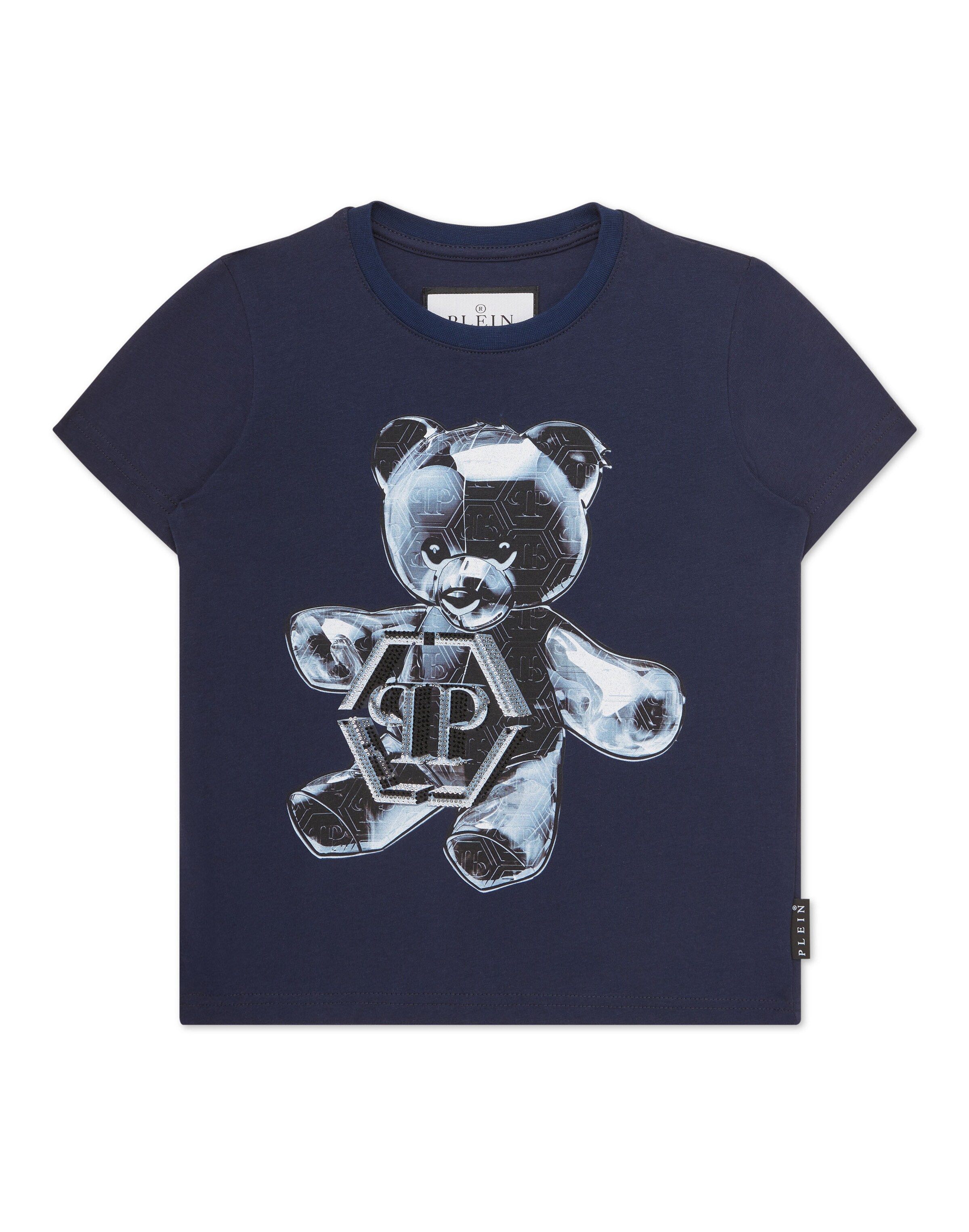 Maglietta 'Teddy' di Philipp Plein in blu: frontale