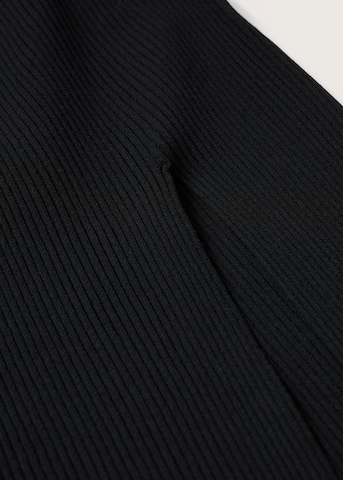 MANGO Pletena obleka 'Sharpei' | črna barva