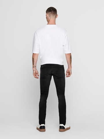 Skinny Jeans 'Loom' de la Only & Sons pe negru