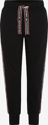 Jette Sport Tapered Pants in Black: front