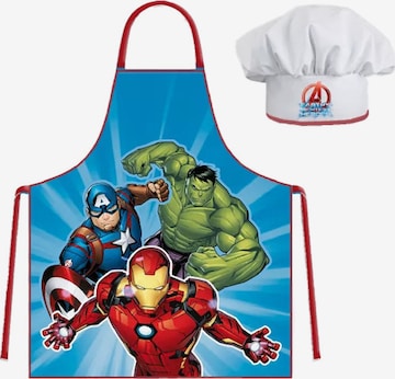 BrandMac Set: Schürze und Kochmütze 'Avengers' in Blau: Vorderseite