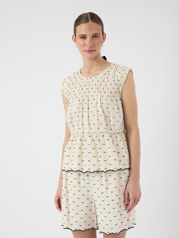 Top 'YASDobby' di YAS in bianco: frontale