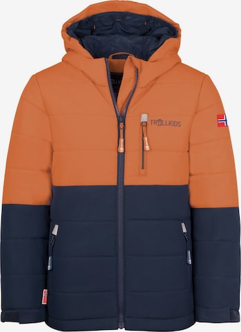 TROLLKIDS Winter Jacket in Green: front