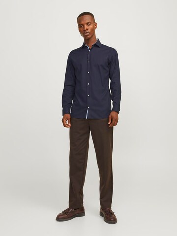 JACK & JONES Slim Fit Hemd 'JPRBLAParker' in Blau