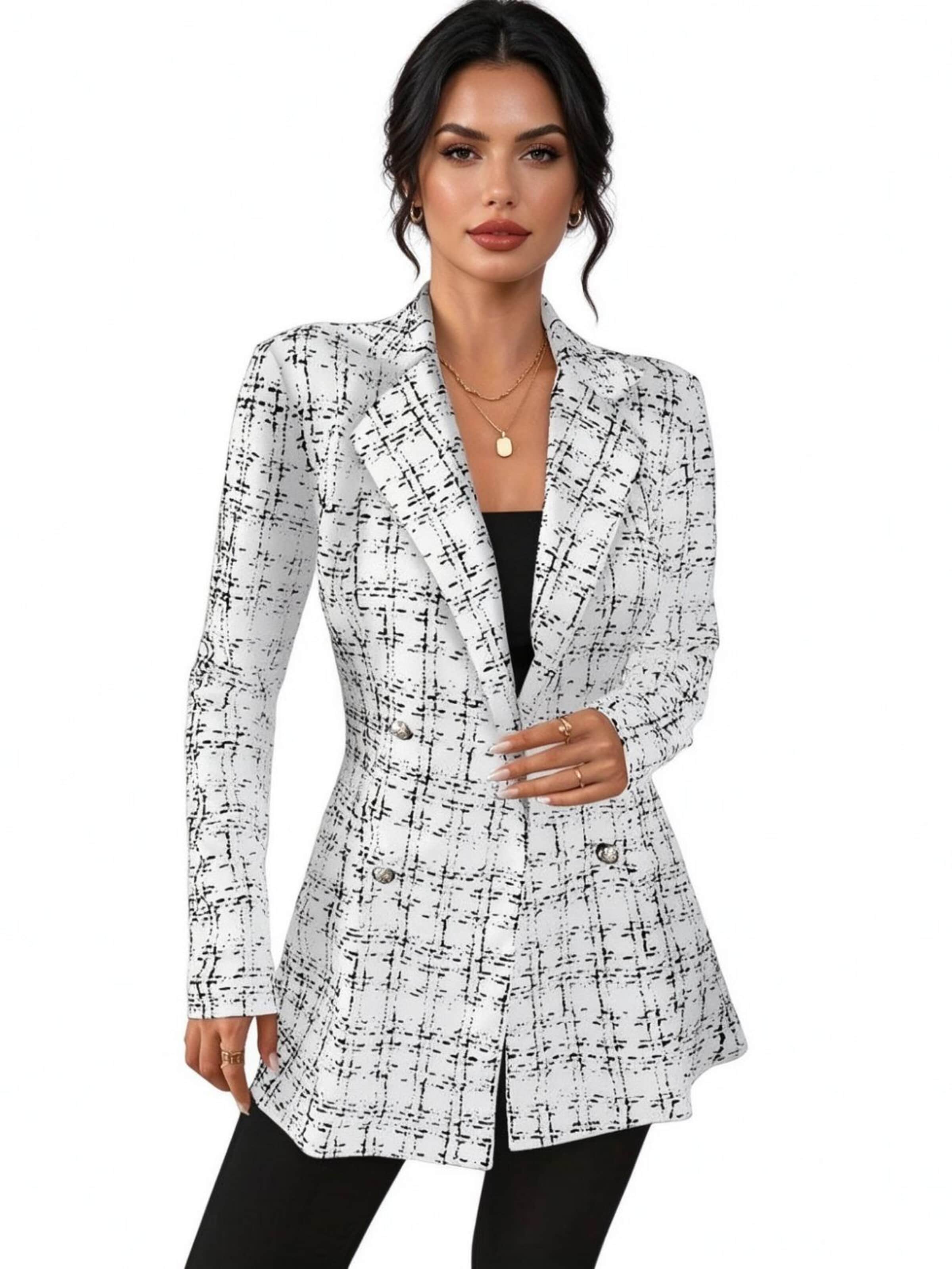 Yesfashion Blazer in White: front