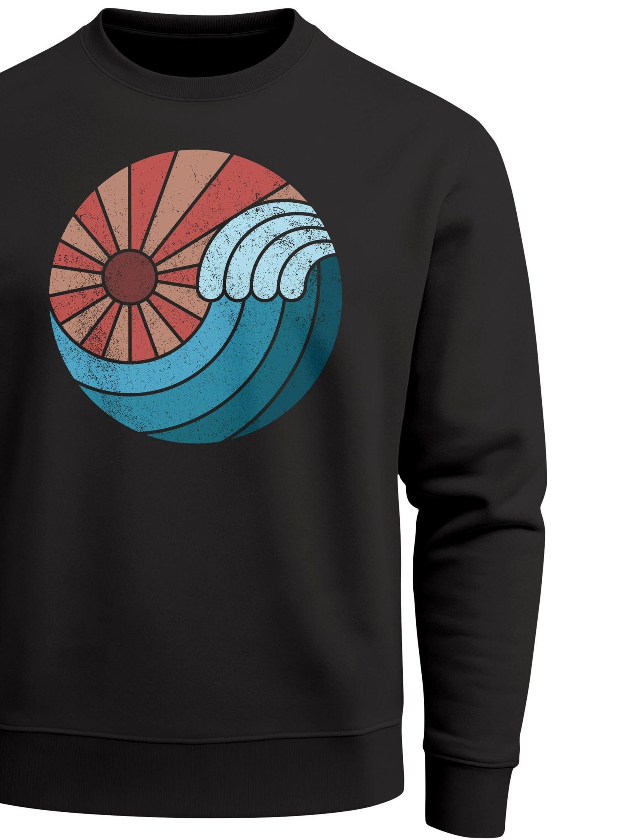 Neverless Sweatshirt 'Vintage Sunrise' in Black