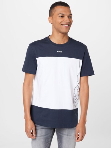 BOSS Green T-Shirt 'Tee 8' in Blau: predná strana