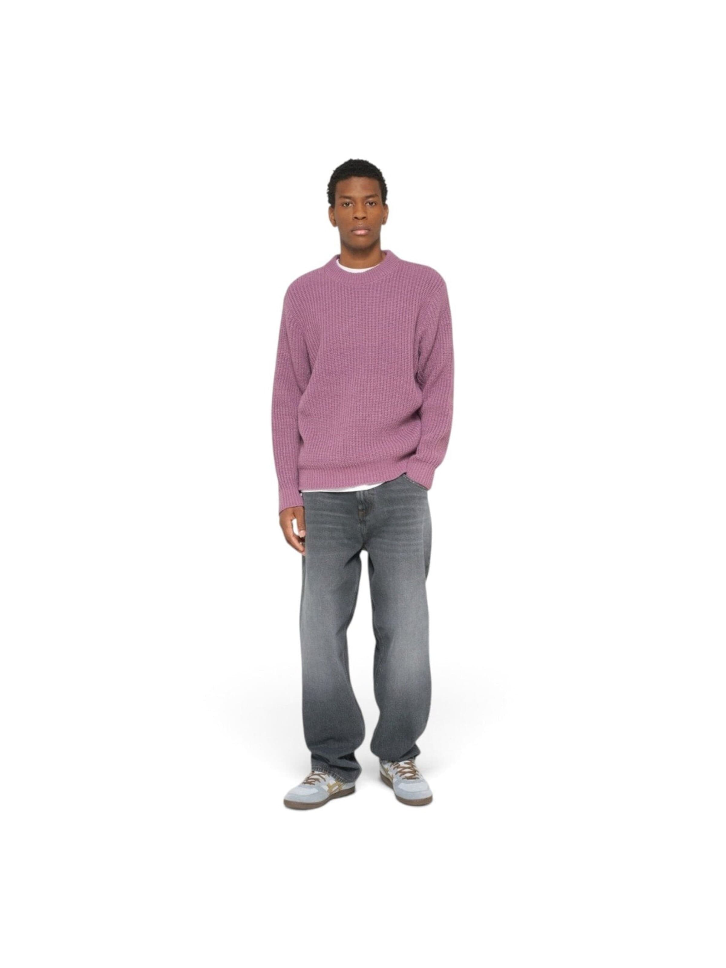 EDWIN Trui 'NIX SWEATER GRAPE NECTAR' in Lila
