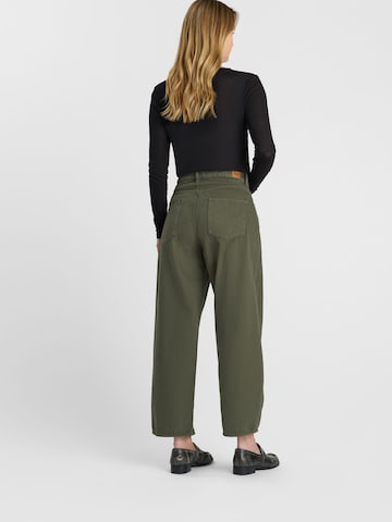 Le Temps Des Cerises Wide leg Jeans in Groen
