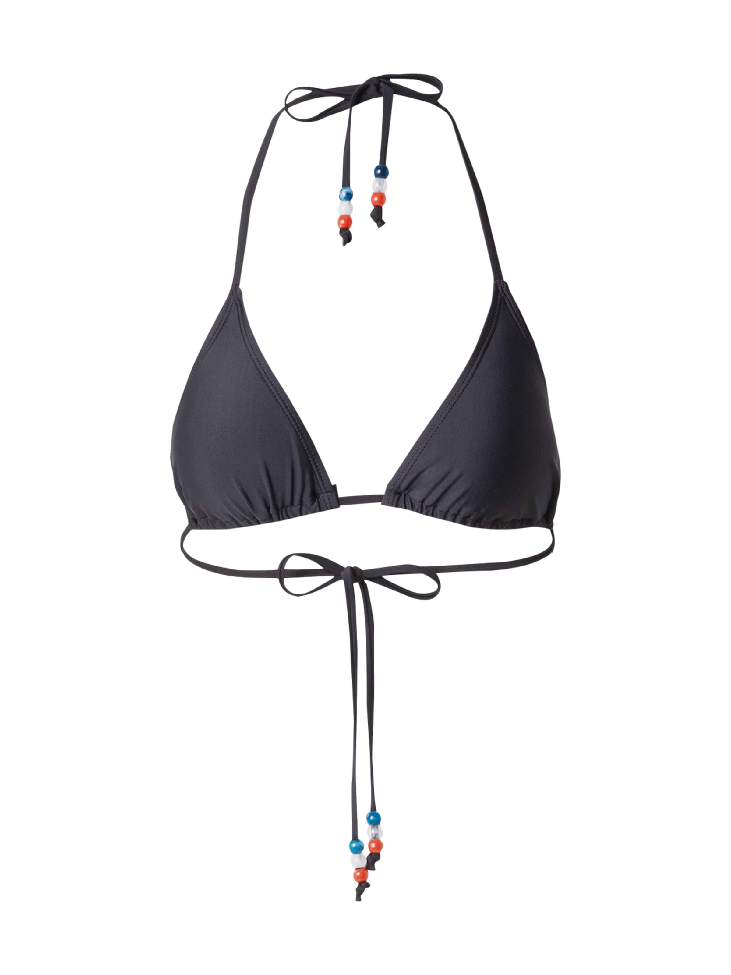 Triunghi Sutien costum de baie de la BeckSöndergaard pe negru: față