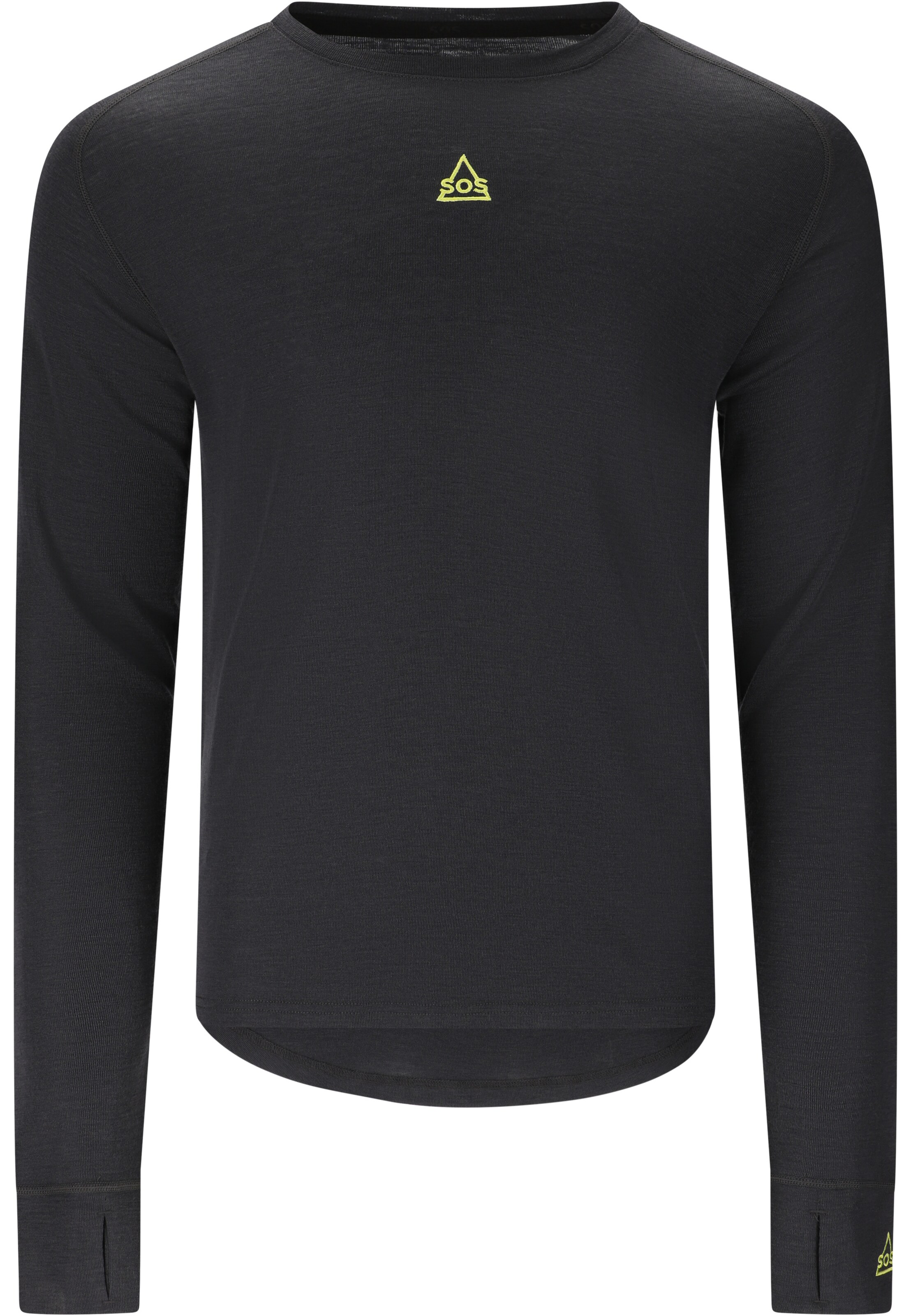 SOS Baselayer-Shirt in Schwarz: Vorderseite