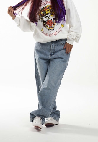 Ed Hardy Loosefit Džíny – modrá: přední strana