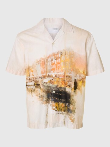 SELECTED HOMME Button Up Shirt in Orange: front
