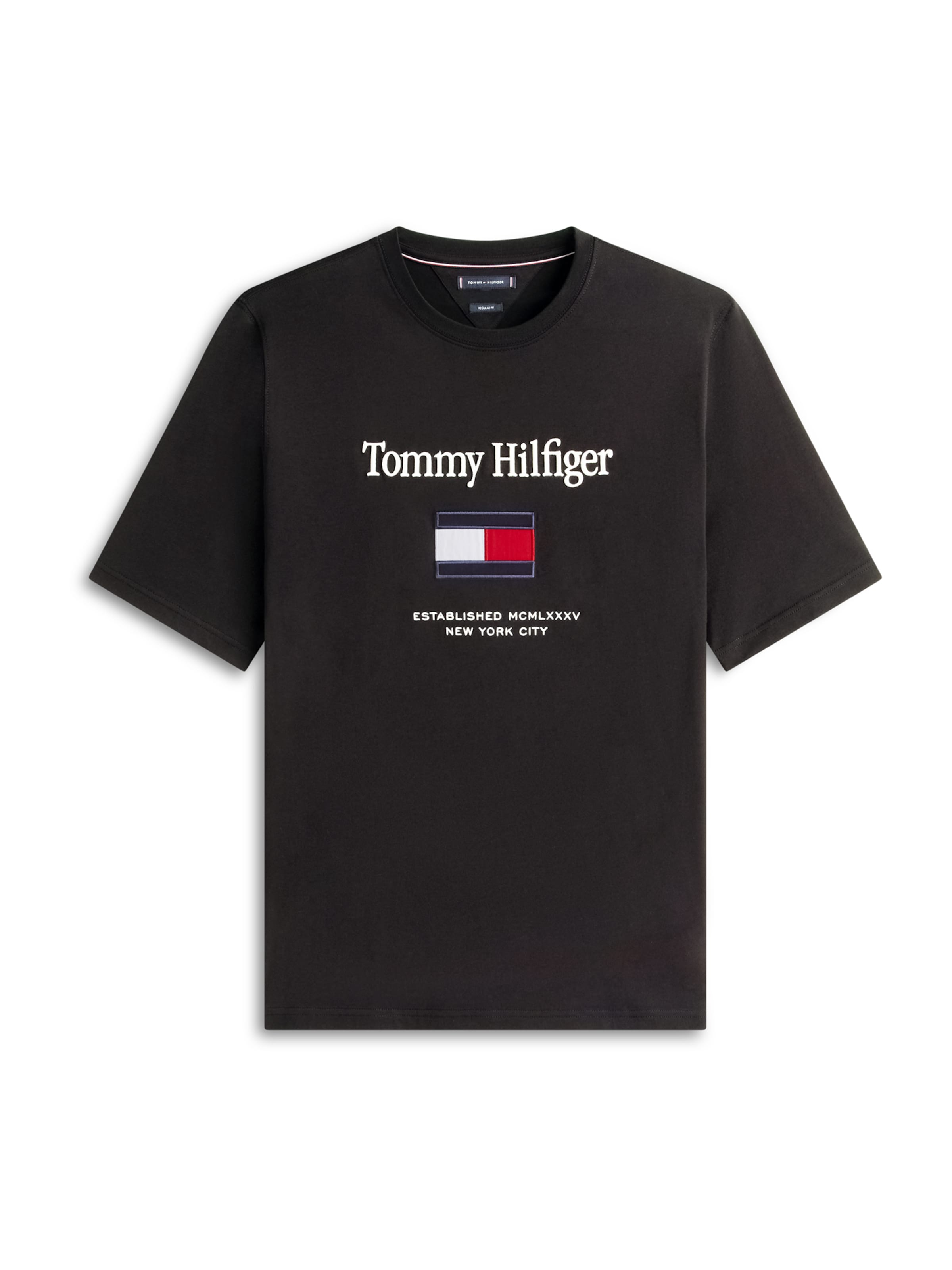 Tommy Hilfiger Big & Tall Tričko – černá: přední strana