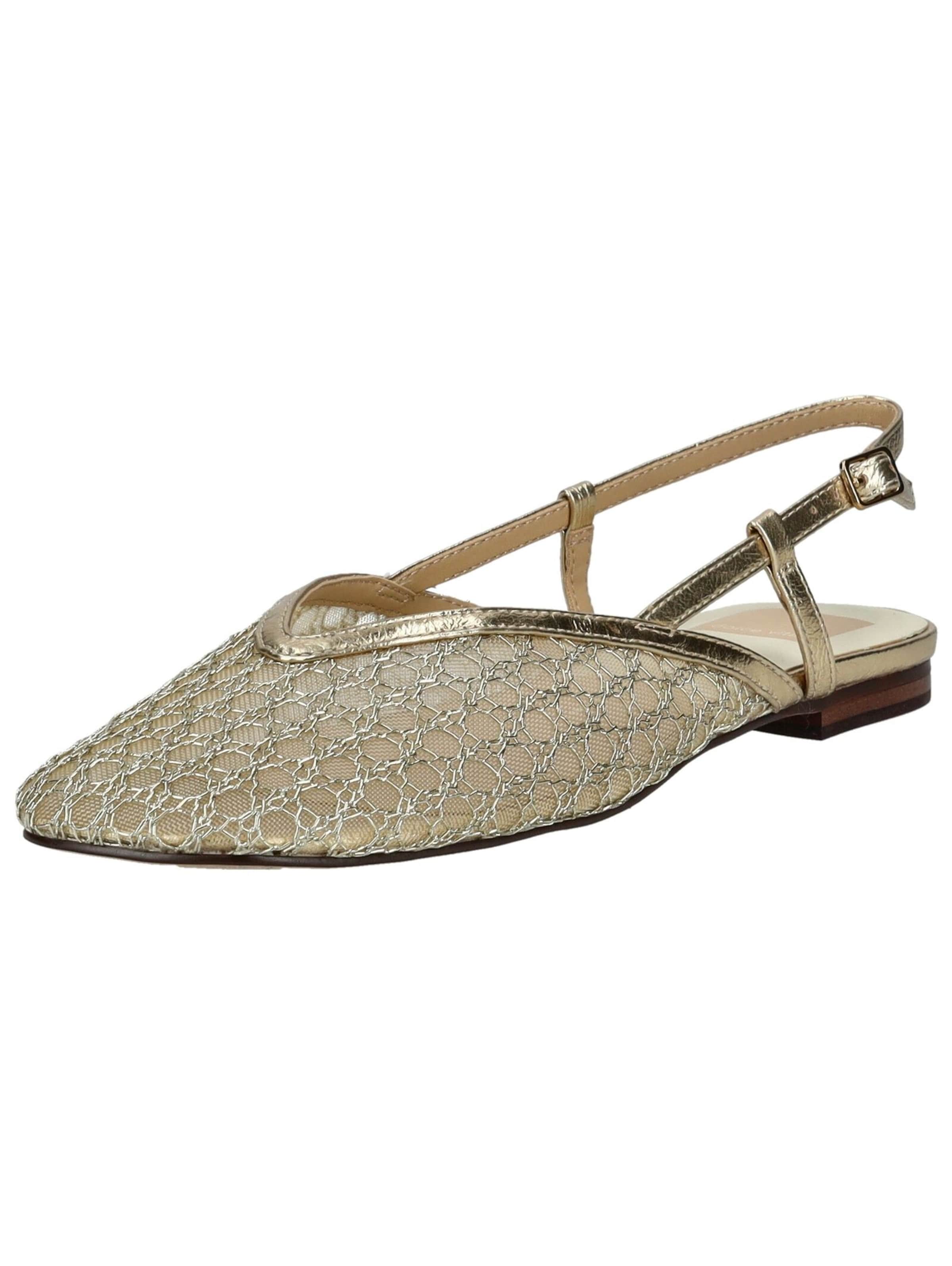 Ballerina con cinturino di Dolce Vita in oro: frontale