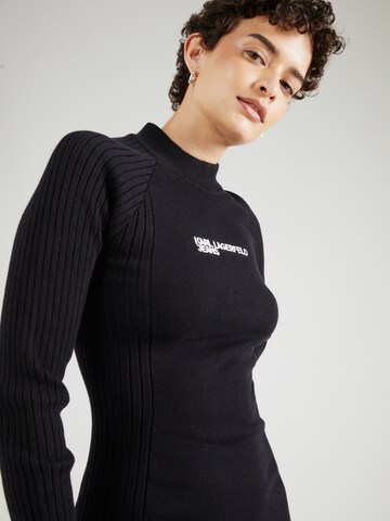 Rochie tricotat de la KARL LAGERFELD JEANS pe negru