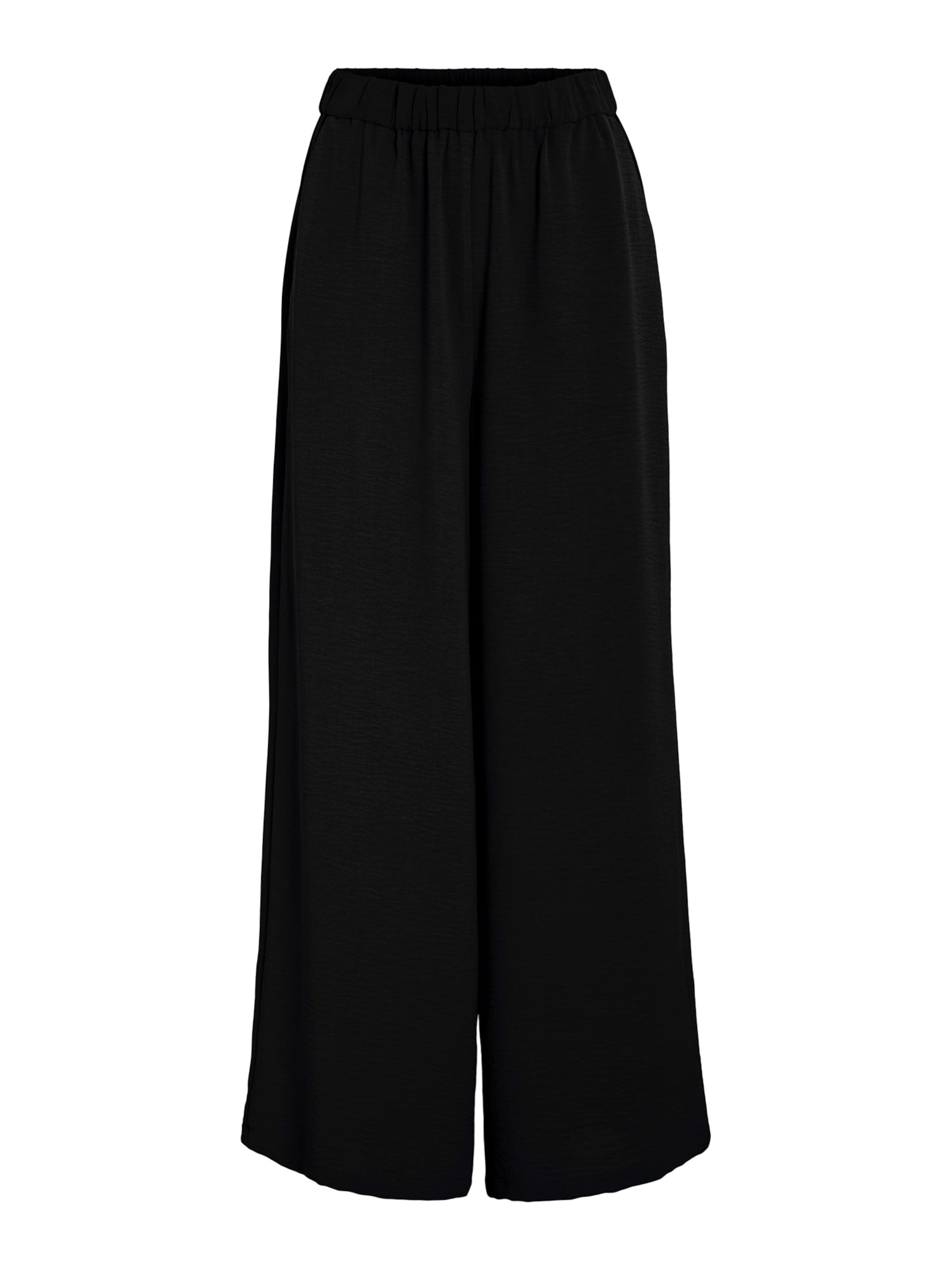 Wide leg Pantaloni 'VIRELLA' de la VILA pe negru: față