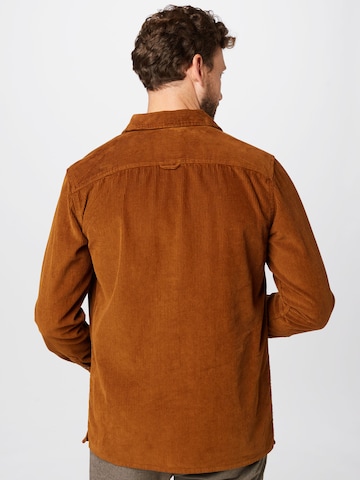 Only & Sons Regular fit Button Up Shirt 'BRAN' in Brown