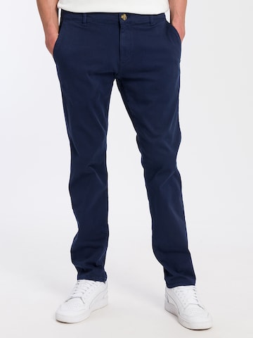 Cross Jeans Chino Pants in Blue: front