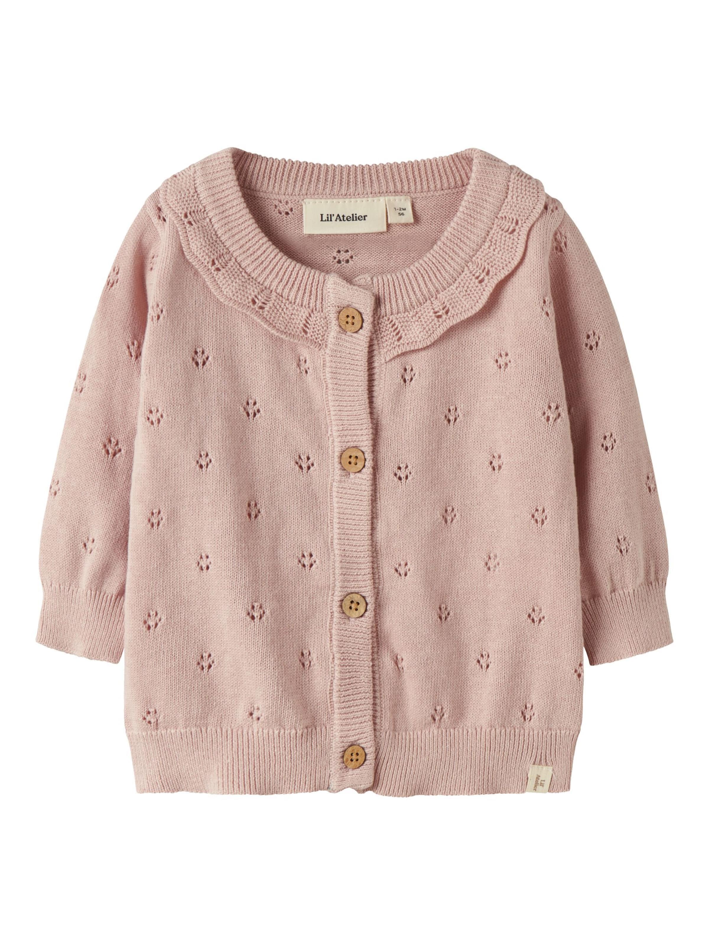 Lil'Atelier Cardigan i pink: forside