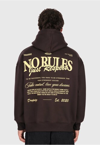 Dropsize Sweatshirt 'No Rules' in Bruin: voorkant