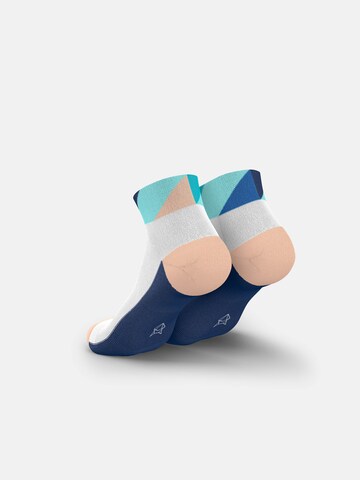 INCYLENCE Athletic Socks 'POLYGONS SHORT' in Blue