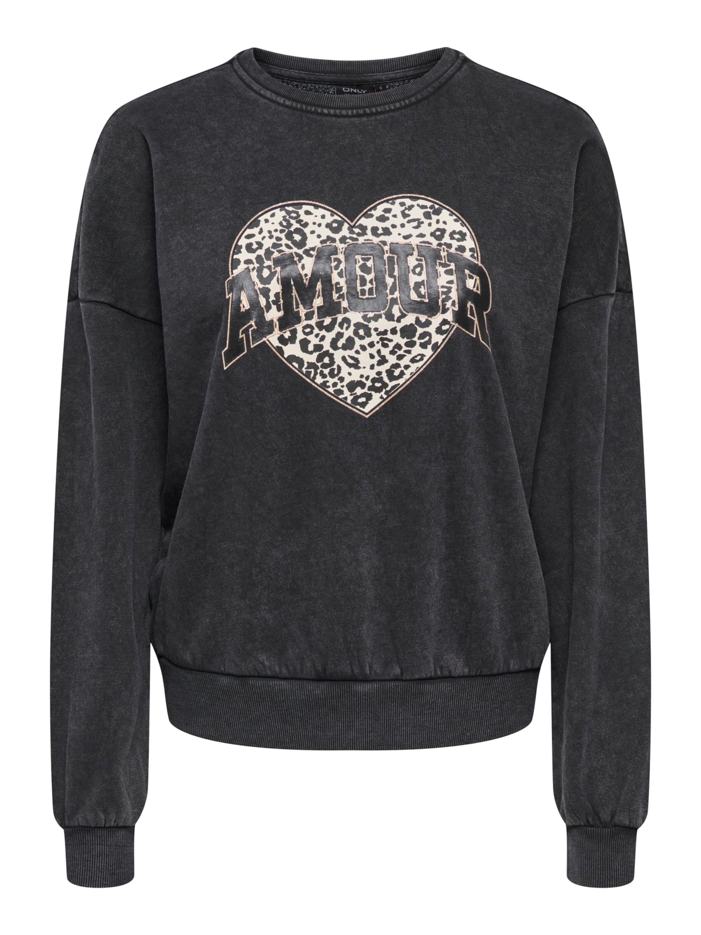 ONLY Sweatshirt 'Lauren' in Black: front