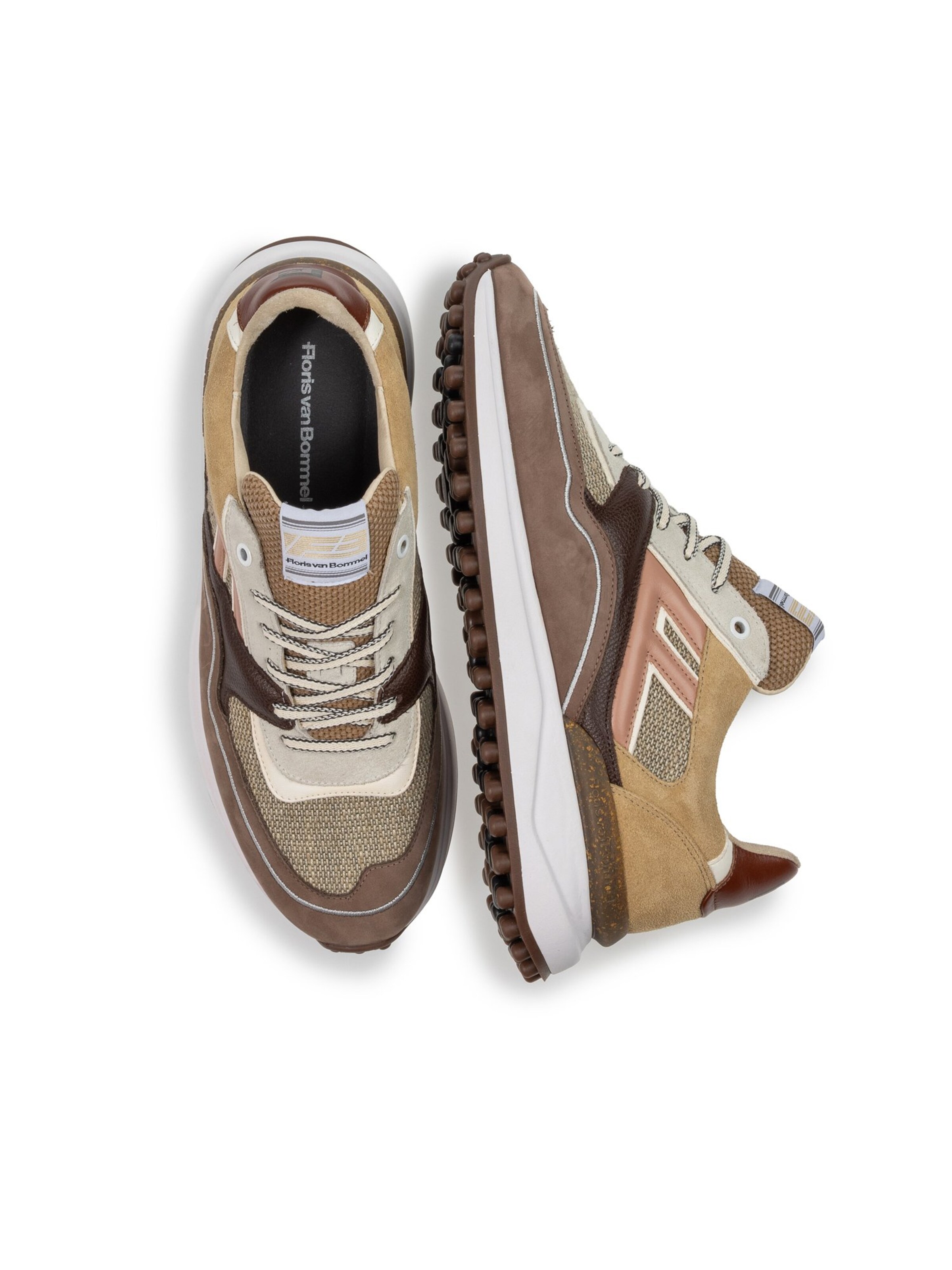 Floris van Bommel Platform trainers 'Noppi 29' in Beige