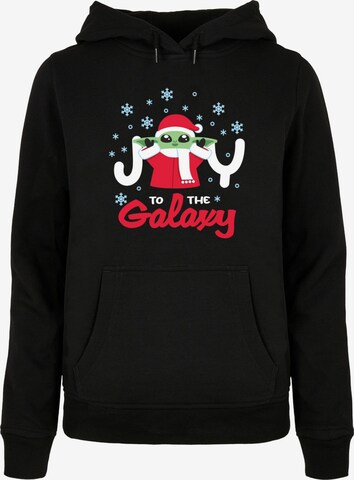 ABSOLUTE CULT Sweatshirt 'The Mandalorian - Joy To The Galaxy' in Zwart: voorkant