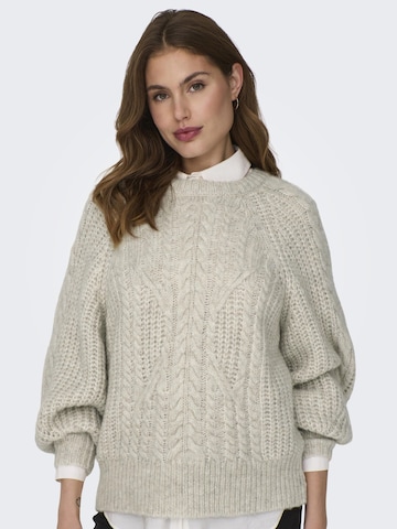 ONLY - Jersey 'CHUNKY' en beige