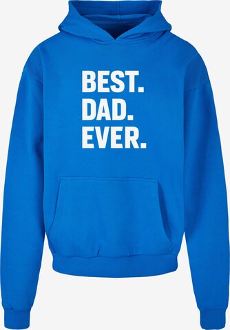 Sweat-shirt 'Fathers Day - Best Dad Ever' Merchcode en bleu : devant