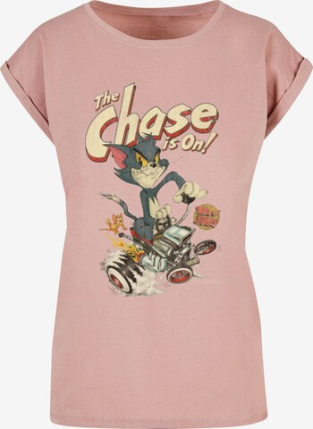 T-shirt 'Tom and Jerry - The Chase Is On' ABSOLUTE CULT en rose : devant