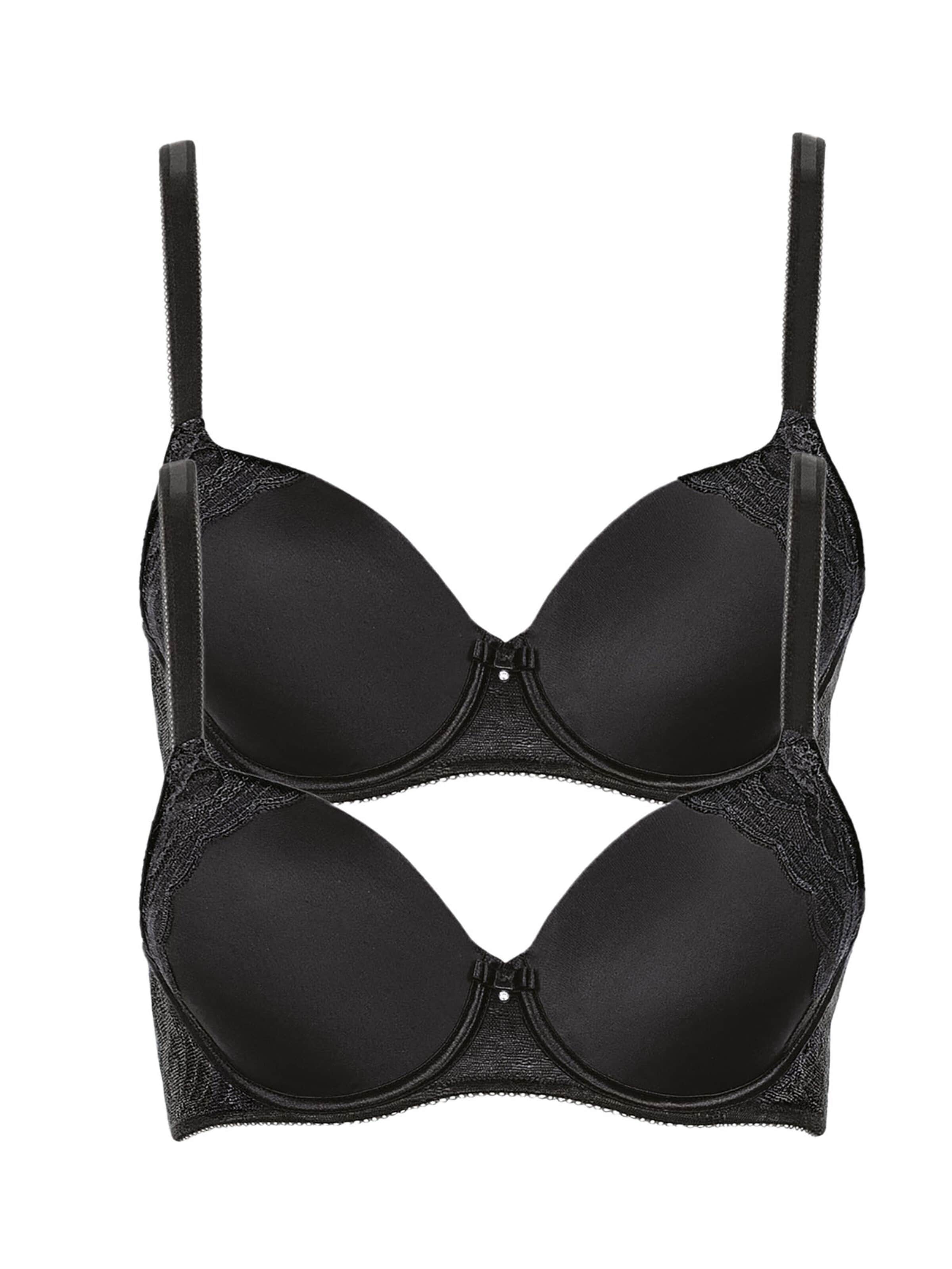 Lisca Klassisch BH 'Evelyn'‌‌‌‌‌‌‌‌‌ in Schwarz: Vorderseite