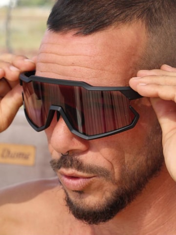 Surf Monkey - Gafas de sol deportivas en rojo: frente