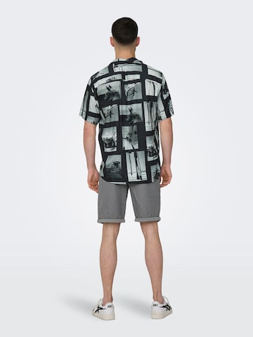 Only & Sons Regular fit Overhemd 'ONSNano' in Zwart
