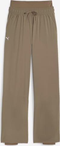 PUMA Wide leg Workout Pants in Brown: front