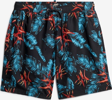 Superdry & Co Kratke kopalne hlače | črna barva: sprednja stran