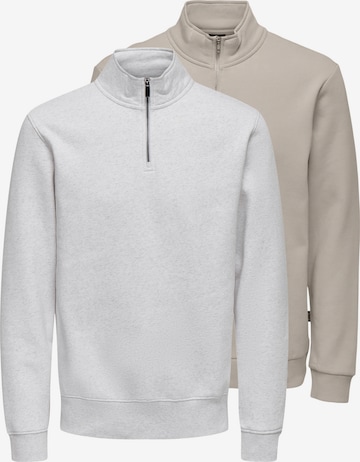 Only & Sons Sweatshirt 'Ceres' in Braun: Vorderseite