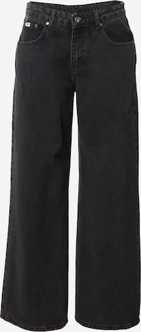 The Ragged Priest Wide leg Jeans in Zwart: voorkant