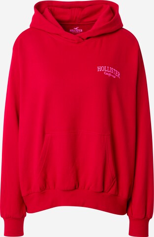 Sweat-shirt HOLLISTER en rouge : devant