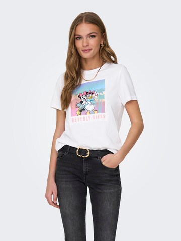 T-shirt 'DISNEY' ONLY en blanc : devant