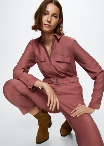 MANGO Jumpsuit 'Smile' in Pink