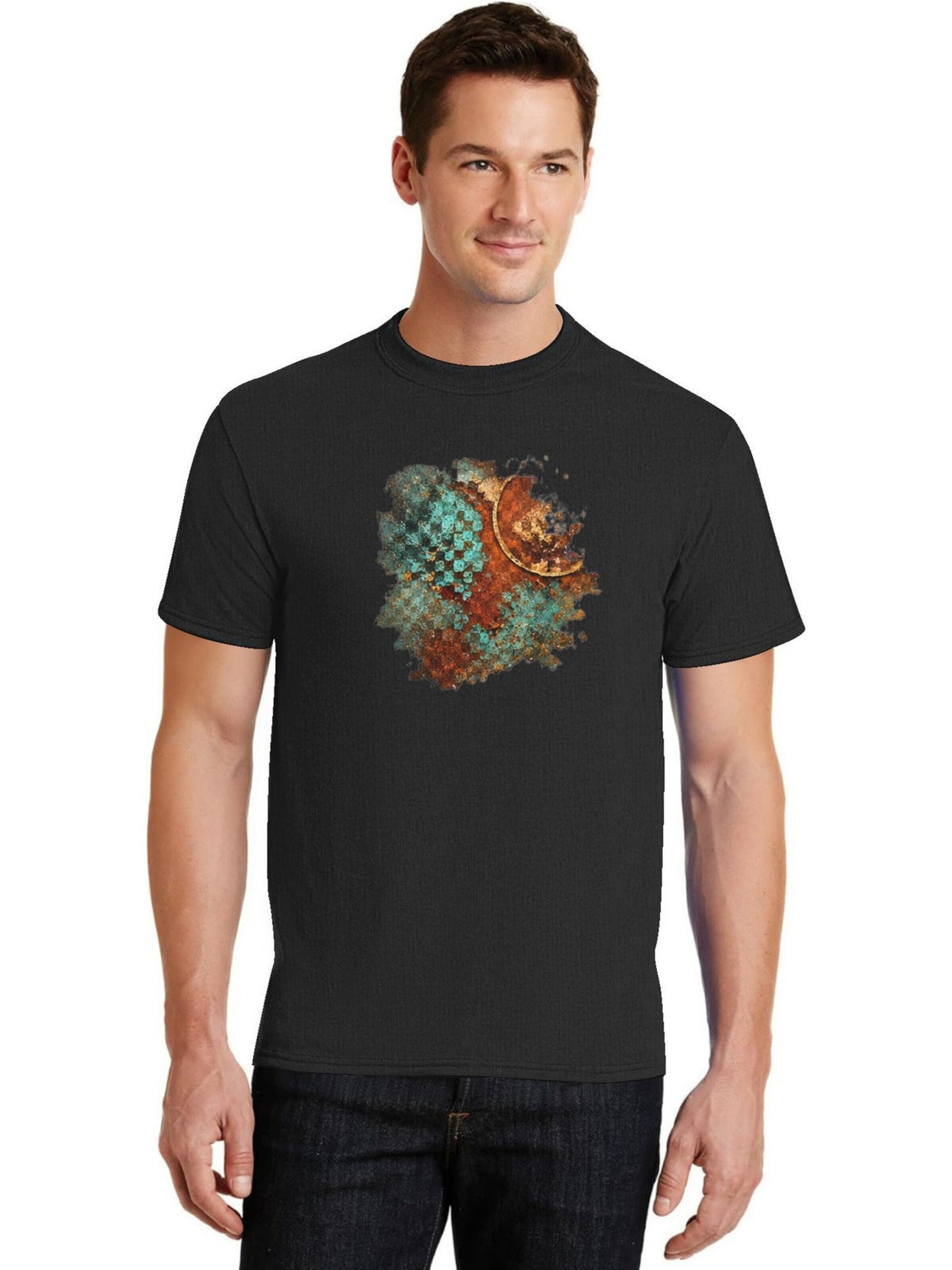 HUSKSWARE Shirt 'Grafik'‌‌‌‌‌‌‌‌ in Schwarz: Vorderseite