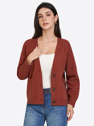 Cardigan Imily Bela en marron : devant