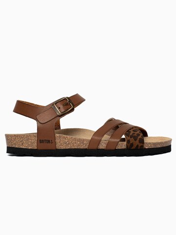 Bayton Sandalen met riem 'Denia' in Bruin