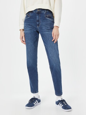 MORE & MORE Slimfit Jeans i blå: forside