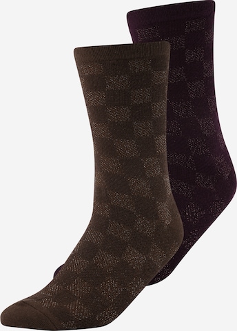 Chaussettes 'Quinis' BeckSöndergaard en marron : devant