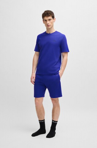 BOSS Loosefit Pyjamashorts in Blau