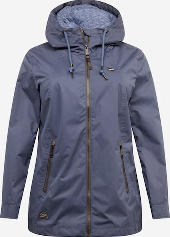 Ragwear Plus Between-Season Jacket 'ZUZKA' in Blue: front