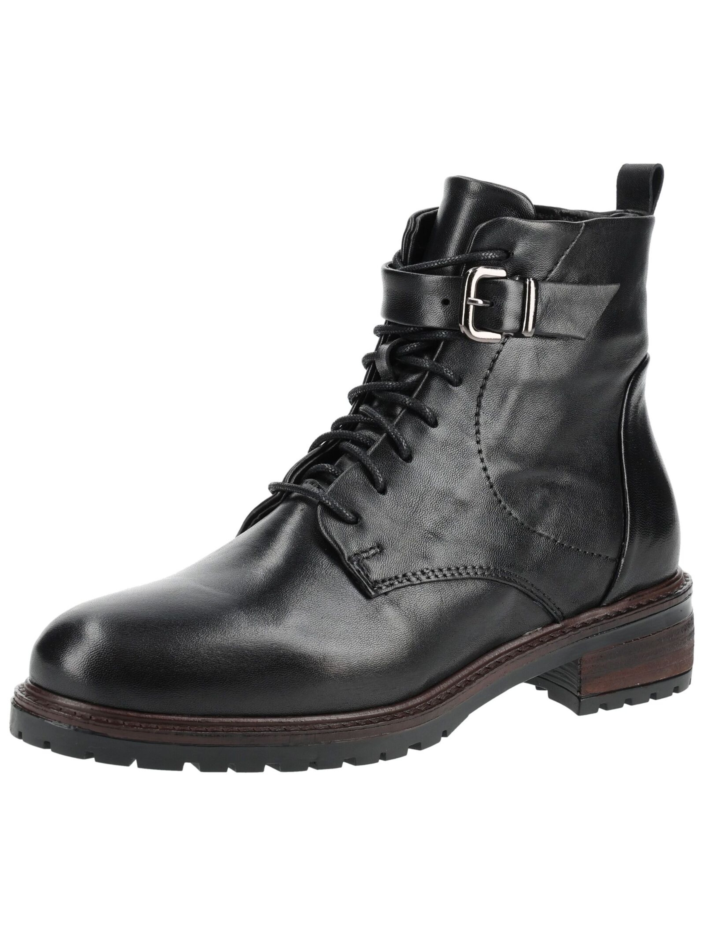 B.Z. MODA by EVERYBODY Schnürstiefelette in Schwarz: Vorderseite